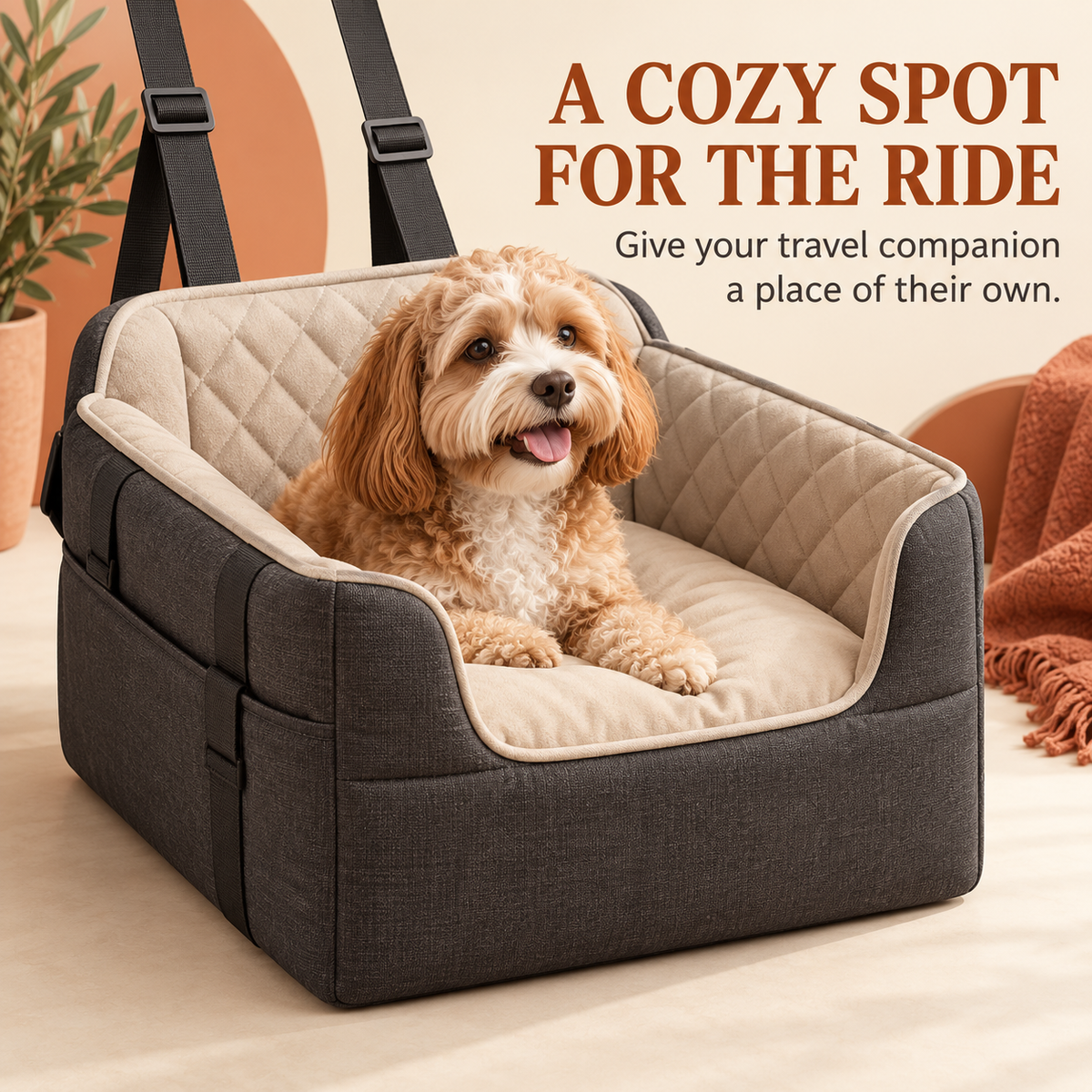 SLLIPEN Pet Car Seat 🐾 – A Cozy Spot for Your Little Travel Companion