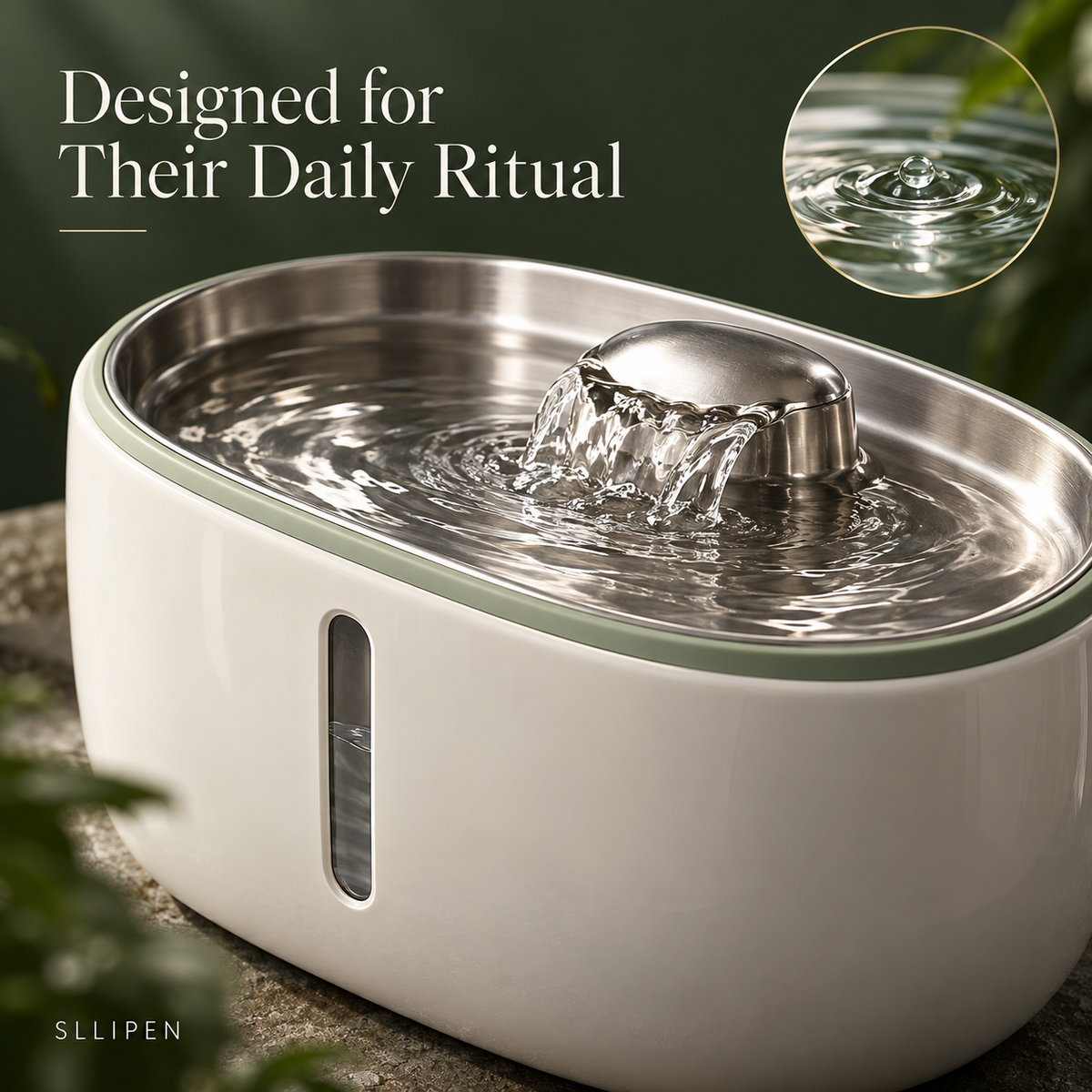 SLLIPEN® Fresh Water, Happy Paws Pet Fountain