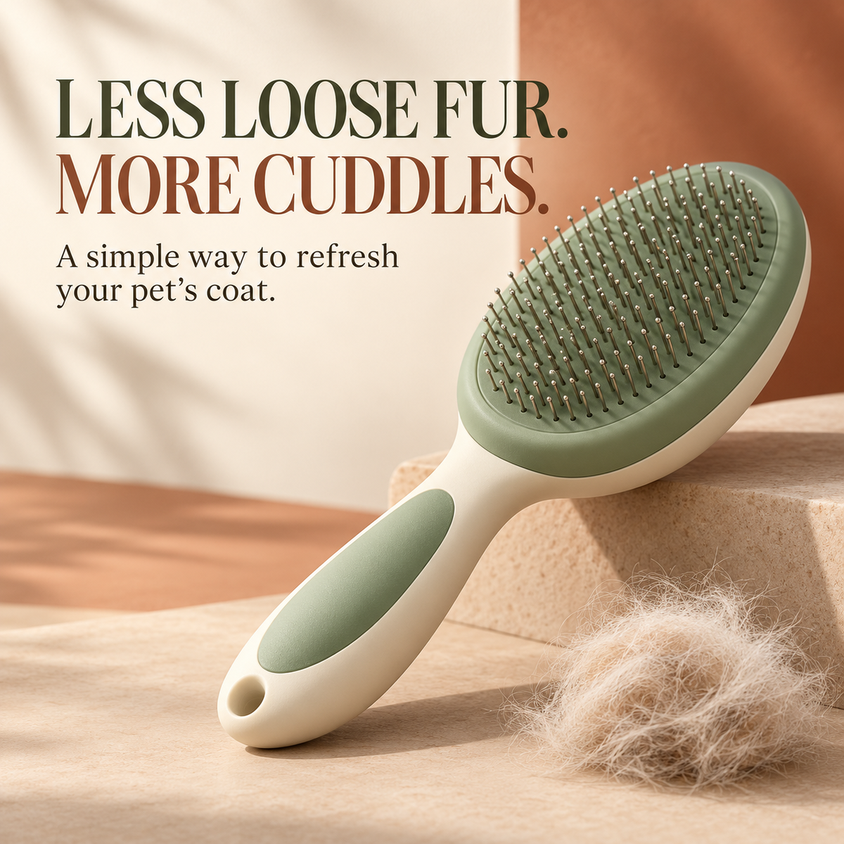 SLLIPEN Pet Deshedding Brush 🐾 – Less Loose Fur, More Cuddles