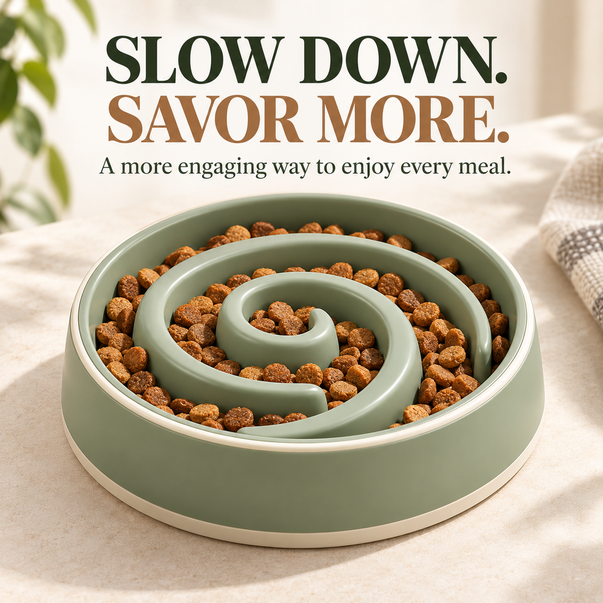 SLLIPEN Slow Feeder Dog Bowl 🐾 – Make Every Meal an Adventure