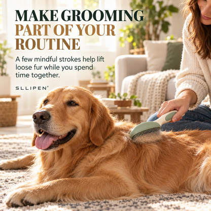 SLLIPEN Pet Deshedding Brush 🐾 – Less Loose Fur, More Cuddles